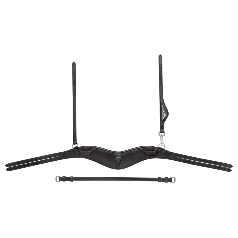 Equiline HPL412 Anatomical Light Two-Tie Headpiece - Black