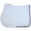 Equiline Octagon Custom Saddlecloth - White/Royal Blue/Red Diamante
