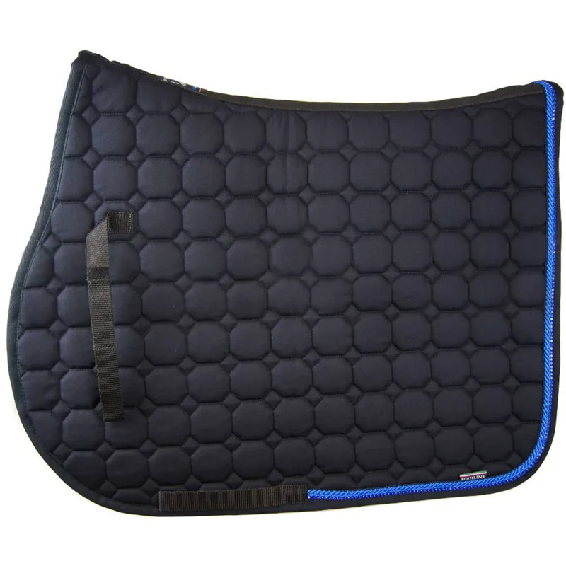 Equiline Octagon Custom Saddlecloth - Navy/Royal Blue/Blue Diamante