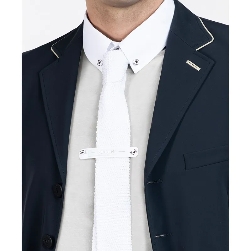 Equiline New Slim Mens Competition Tie - White-1