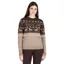 Equiline Nitan Ladies Christmas Sweater - Brown