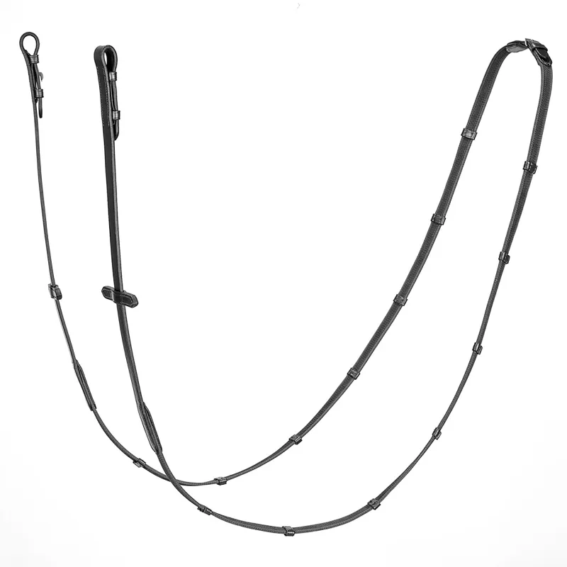 Equiline Anti-Slip Continental Reins - Black