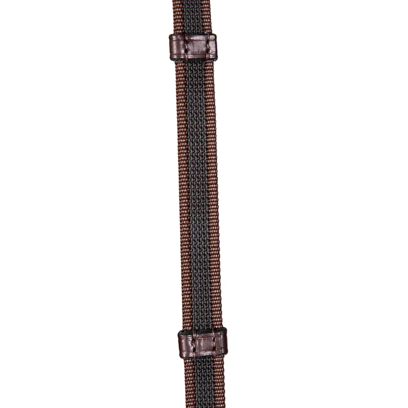 Equiline Anti-Slip Continental Reins - Brown-1