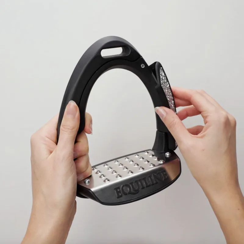 Equiline X-Cel Breakaway Dressage Stirrup Attachments - Crystal Glitter-1