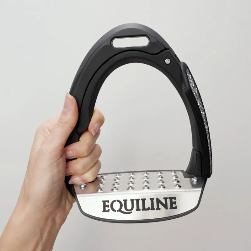 Equiline X-Cel Breakaway Jump Stirrup Attachments - Black Glitter-1