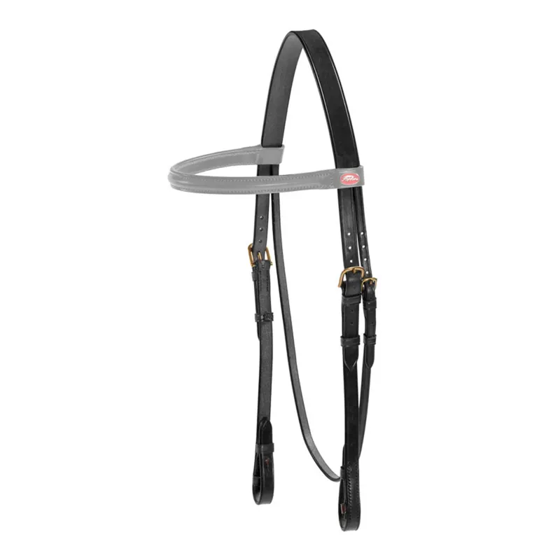 Stephens Headstall with Buckle Cheek Pieces - Black