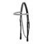 Stephens Headstall with Buckle Cheek Pieces - Black
