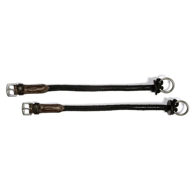 Stephens Nylon/Leather Gag Cheeks - Chestnut/Silver