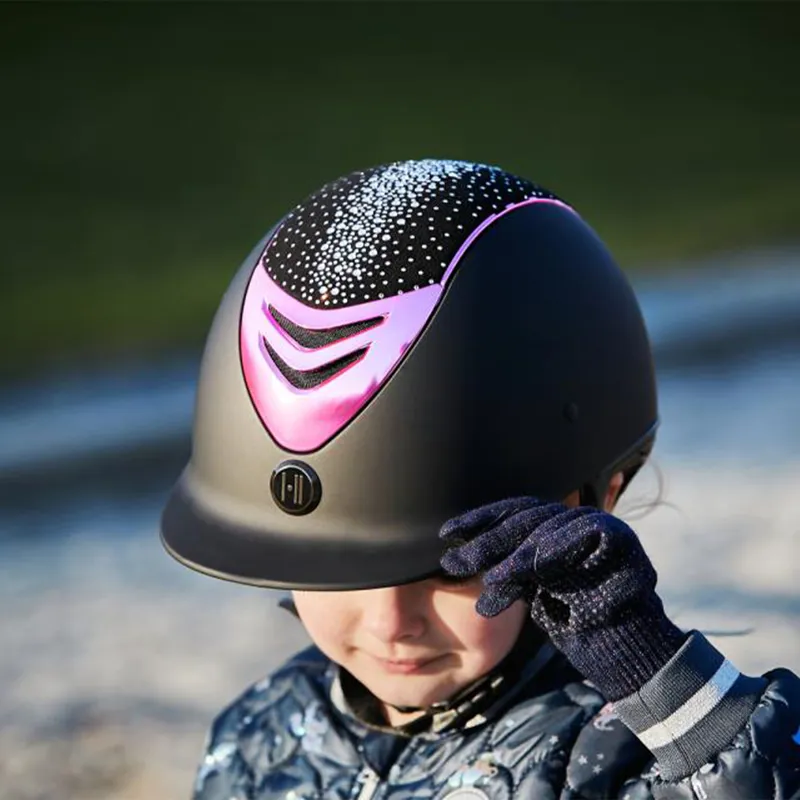 Equipage Luna Glitter Junior Gloves - Navy-3