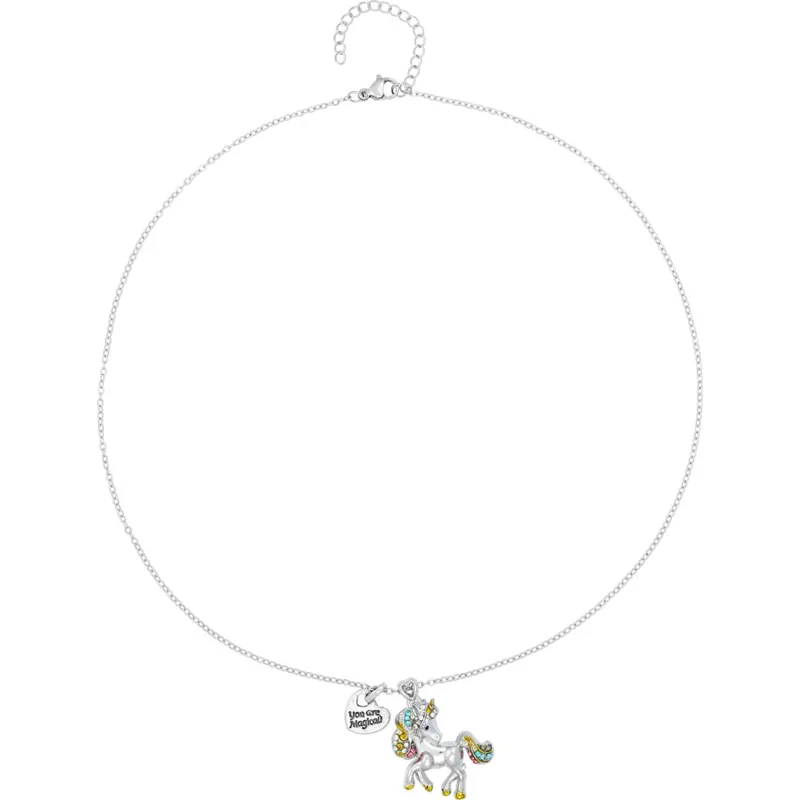 Equipage Unicorn Junior Girls Necklace - Silver