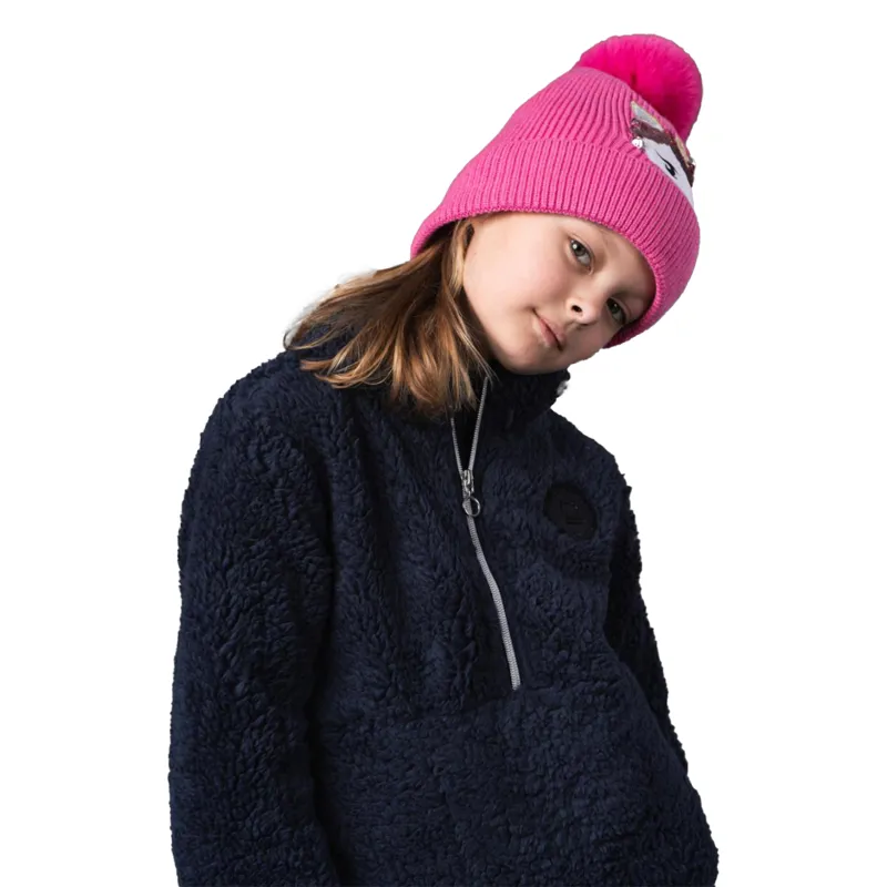 Equipage Val Juniorn Girls Unicorn Bobble Hat - Phlox Pink-2