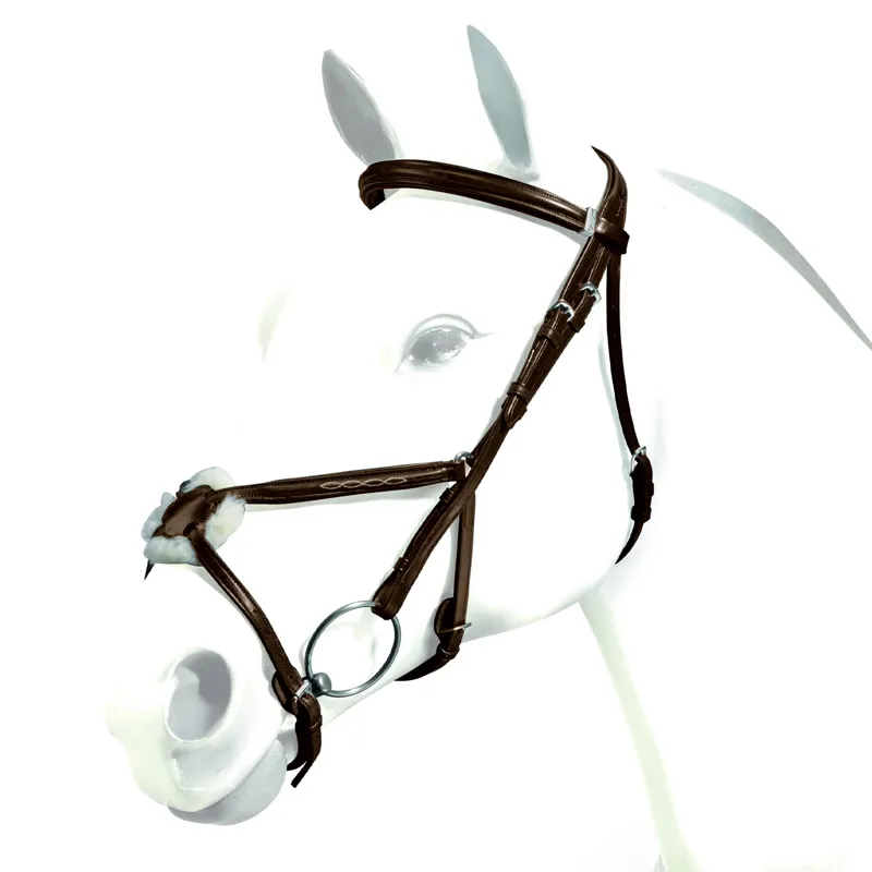 Equipe Emporio Gentle Grackle Bridle - Brown/Silver