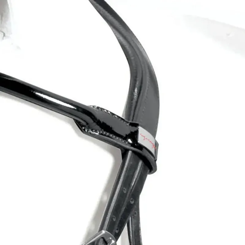 Equipe Rolled Patent Flash Bridle - Brown-2