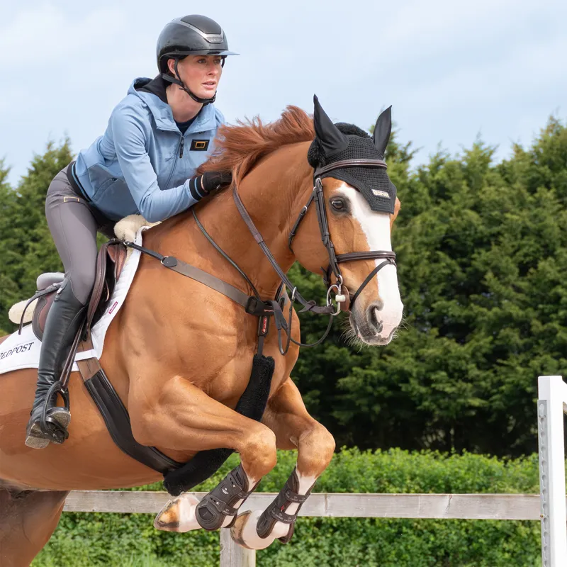 Equipe Emporio Rolled Browband Flash Bridle - Black-1