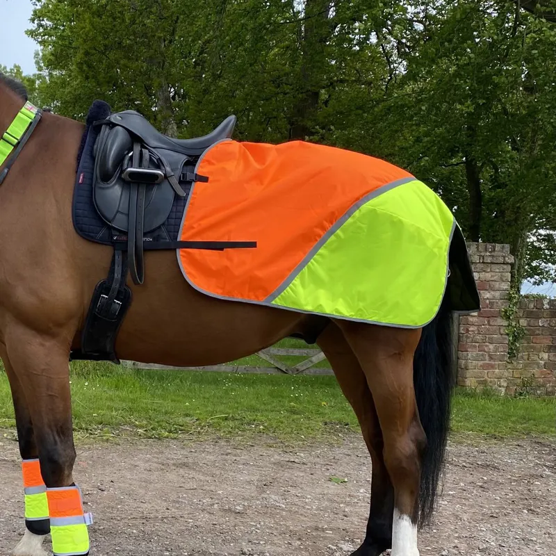 Equisafety Multi-Coloured Waterproof Quarter Sheet - Yellow/Orange