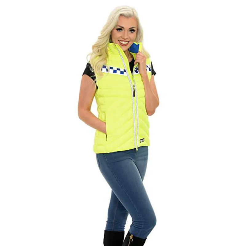Equisafety Polite Ladies Quilted Gilet - Fluorescent Yellow-4