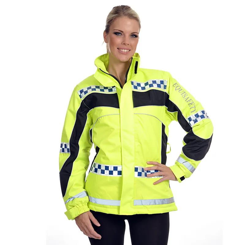 Equisafety POLITE Hi-Vis Lightweight Waterproof Adults Jacket - Yellow-1