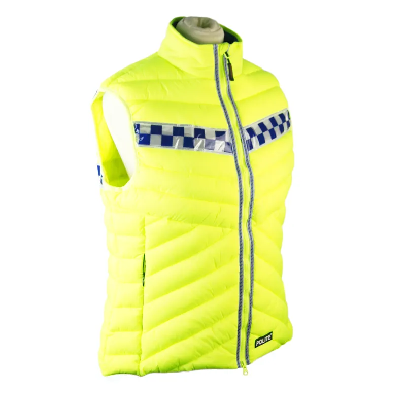 Equisafety Polite Ladies Quilted Gilet - Fluorescent Yellow