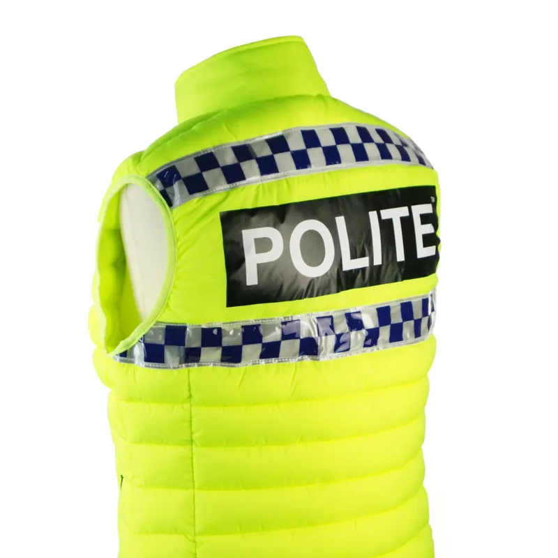 Equisafety Polite Ladies Quilted Gilet - Fluorescent Yellow-2