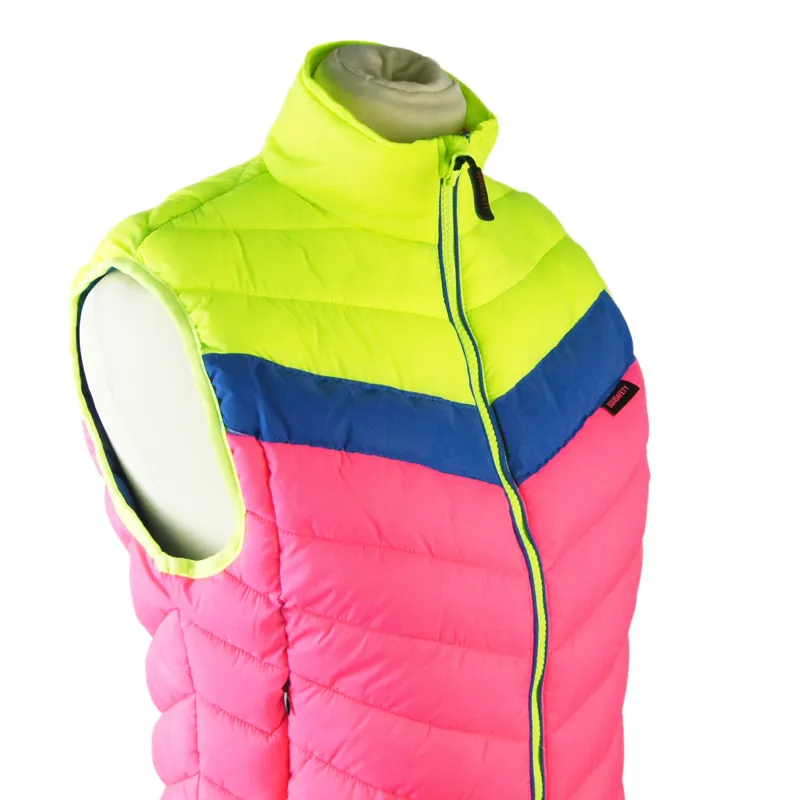 Equisafety CD Adults Riding Gilet - Pink/Yellow-2