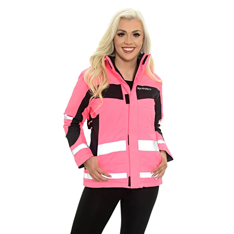 Equisafety Inverno Reflective Reversible Adults Jacket - Pink-3