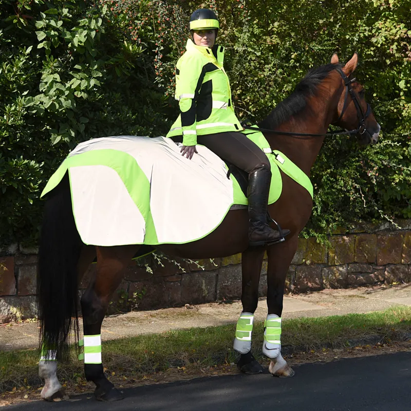 Equisafety Reflective Mercury Waterproof Exercise Rug - Yellow-2