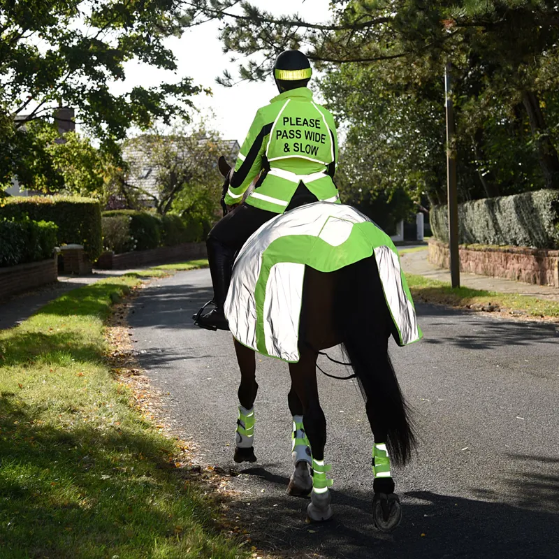 Equisafety Reflective Mercury Waterproof Exercise Rug - Yellow-4