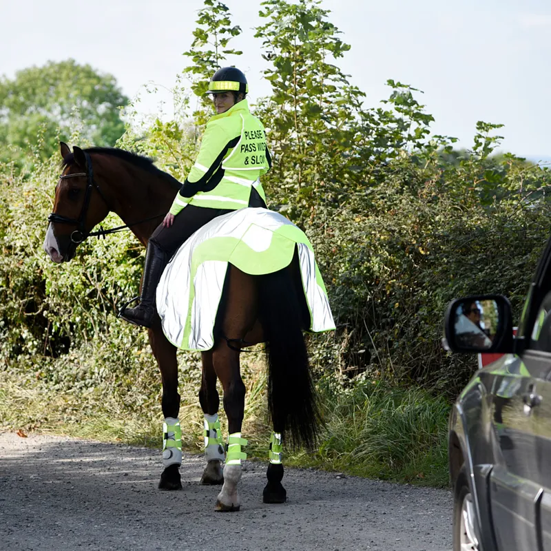 Equisafety Reflective Mercury Waterproof Exercise Rug - Yellow-3