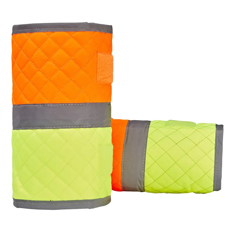 Equisafety Multi Coloured Hi Vis Leg Boots Yellow Orange