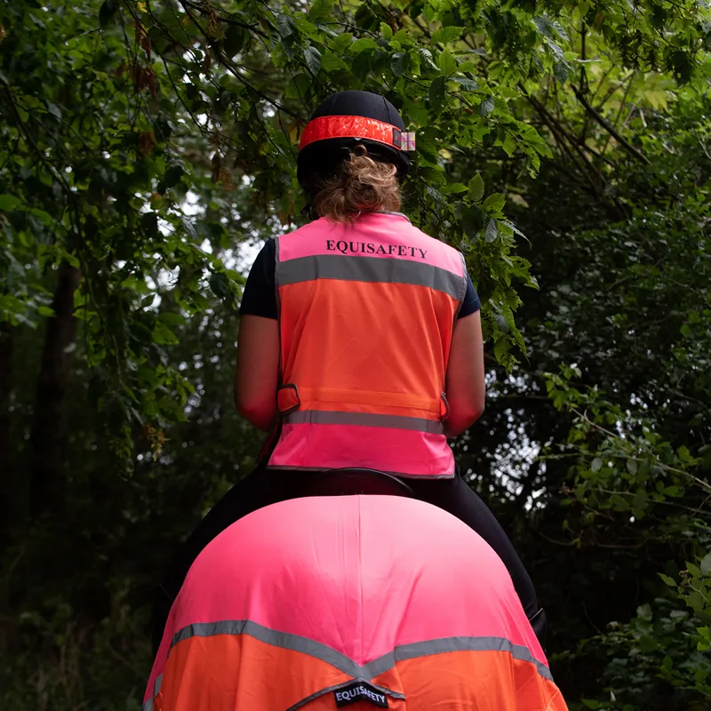 Equisafety Reflective Hat Band - Red-3