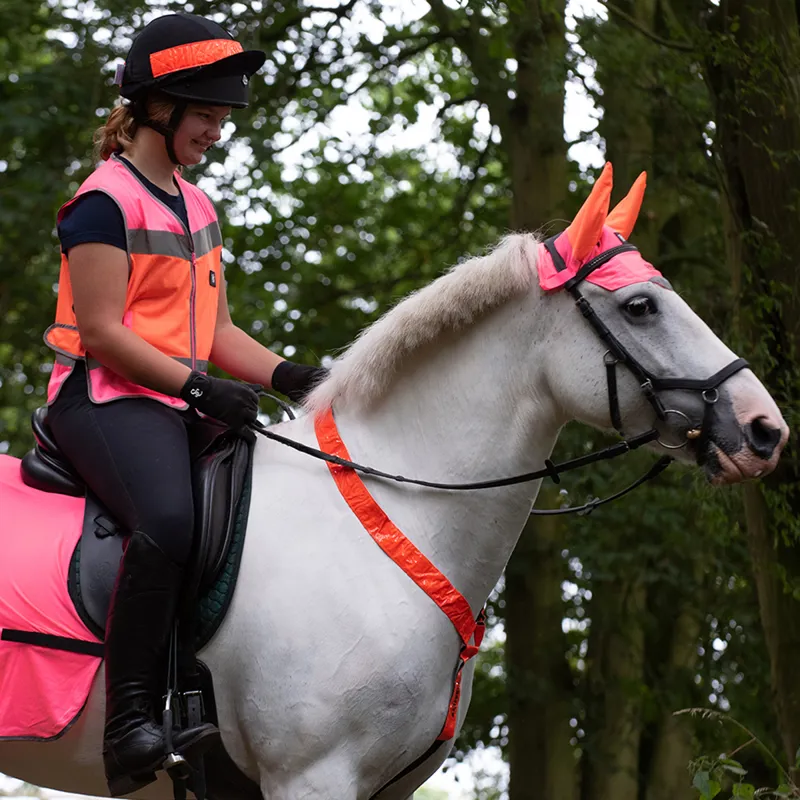 Equisafety Reflective Hat Band - Red