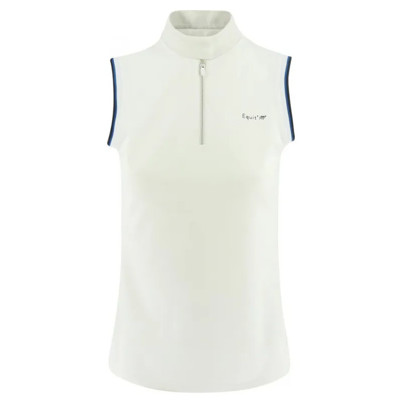 Equi-Theme Sleeveless Ladies Competition Shirt - White
