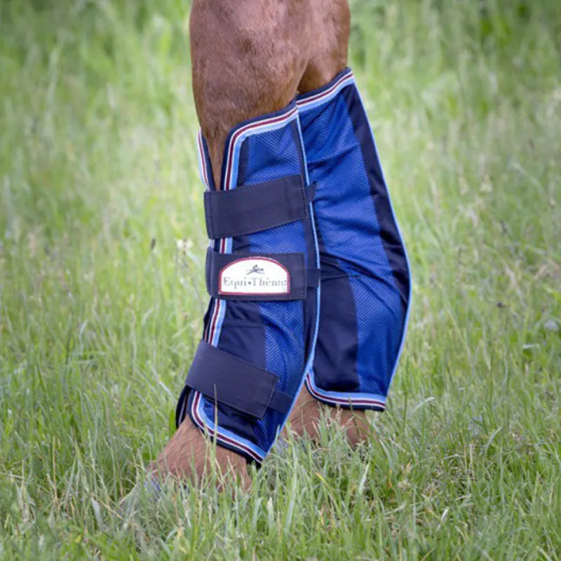 Equi-Theme Refreshing Stable Wraps - Navy/Light Blue/Burgundy