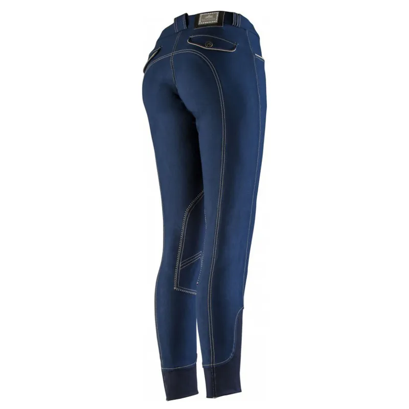 Equi-Theme Verona Knee Patch Ladies Breeches - Navy-1