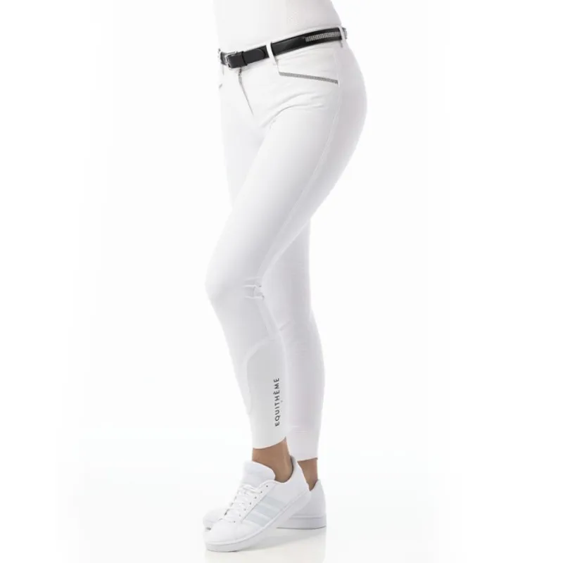 Equi-Theme Gizel Knee Grip Ladies Competition Breeches - White - UK14
