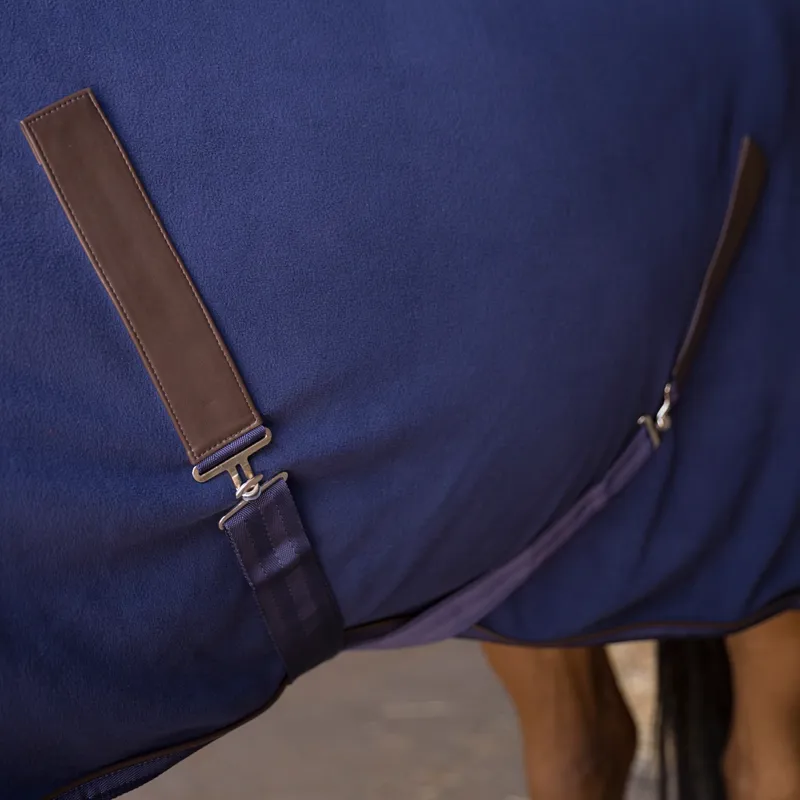 Equi-Theme Teddy Polar Fleece Rug - Navy-1