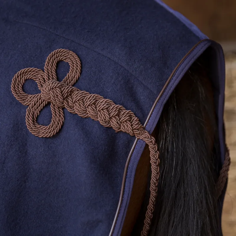 Equi-Theme Teddy Wool Rug - Navy-3