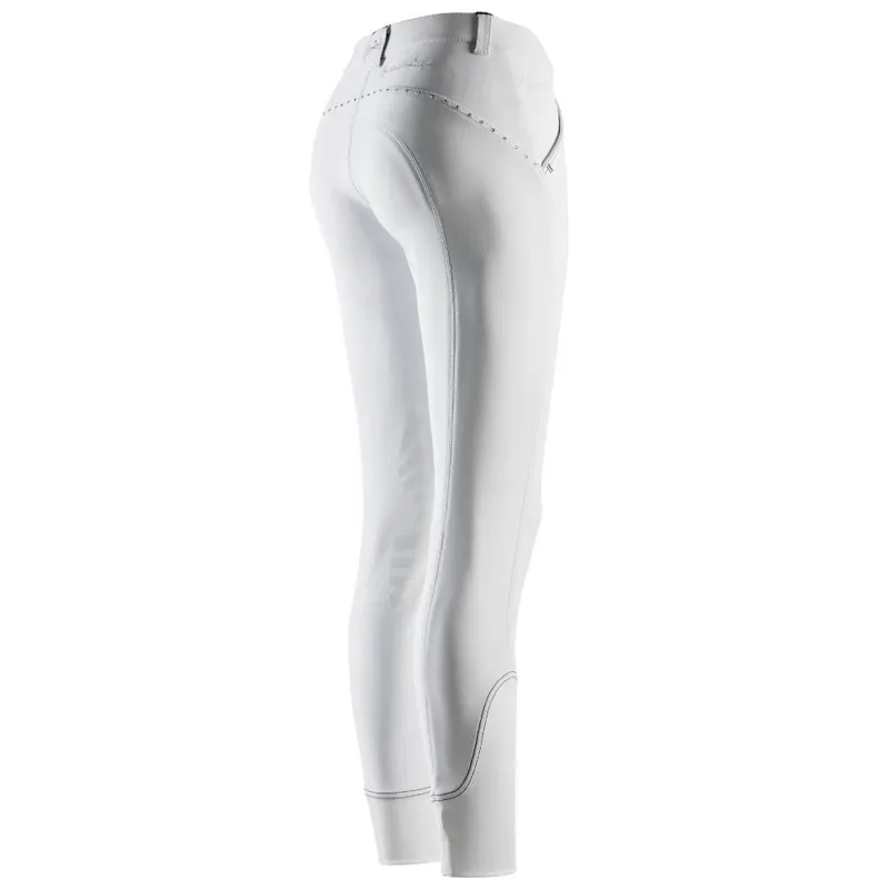 Equi-Theme Thermic Ladies Competition Breeches - White-1