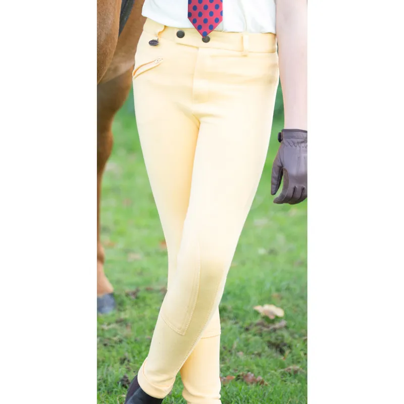 Equetech Prima Knee Patch Junior Jodhpurs - Champagne-1