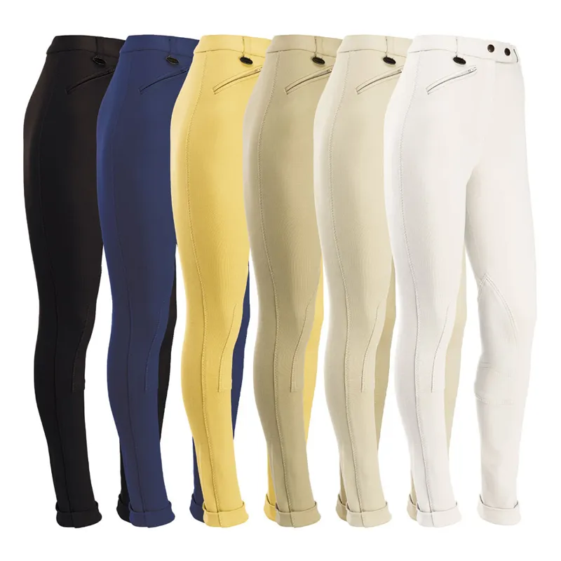 Equetech Prima Knee Patch Junior Jodhpurs - Champagne-2