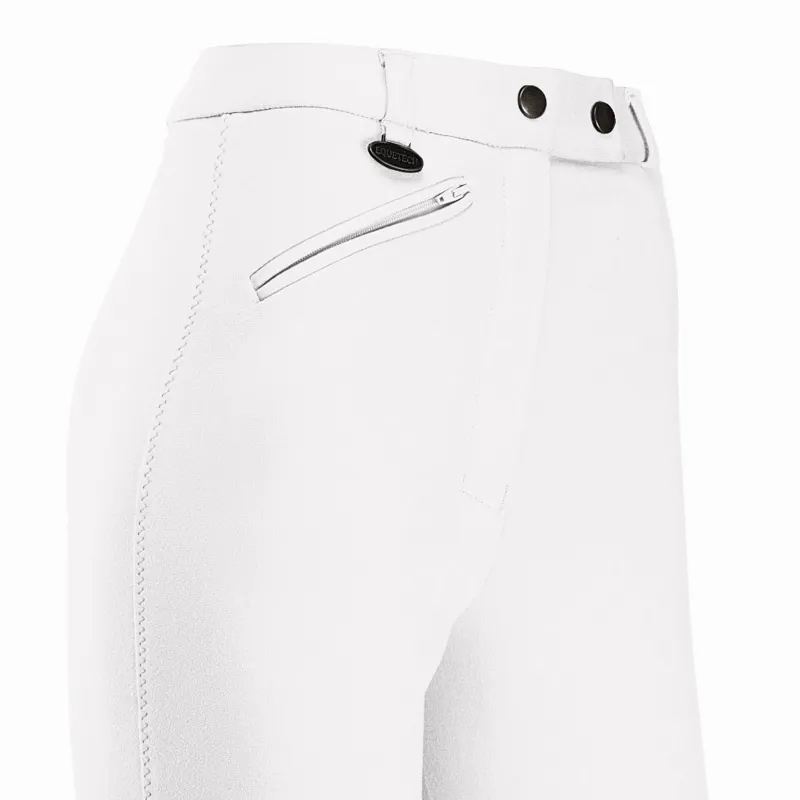 Equetech Prima Knee Patch Junior Jodhpurs - White