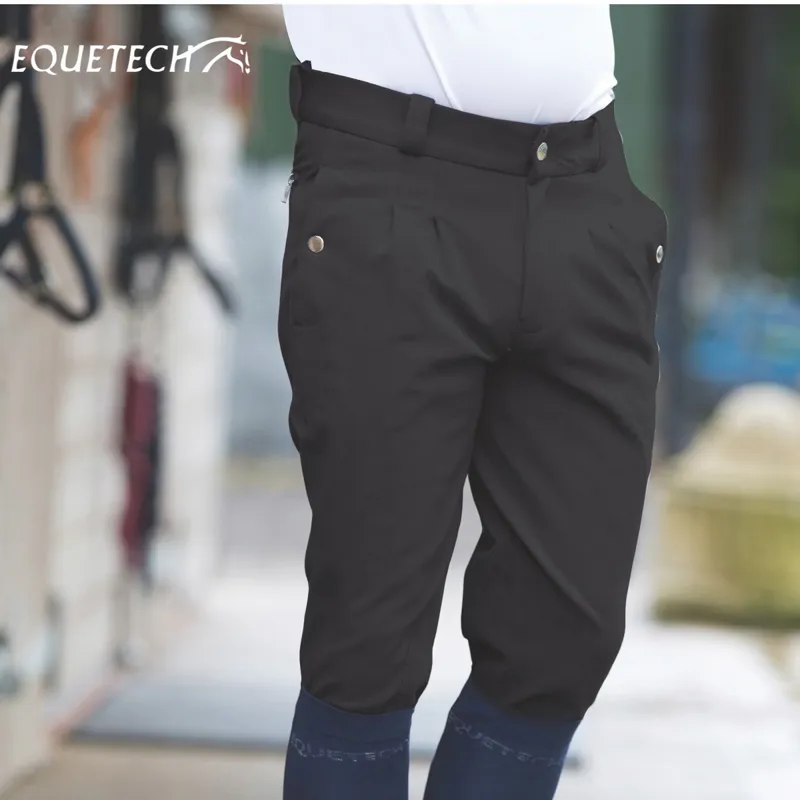 Equetech Kingham Knee Patch Mens Breeches - Black-2