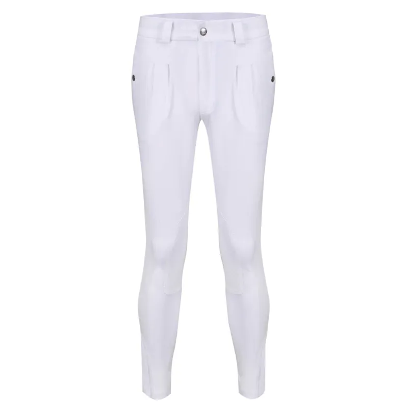 Equetech Kingham Knee Patch Mens Competition Breeches - White