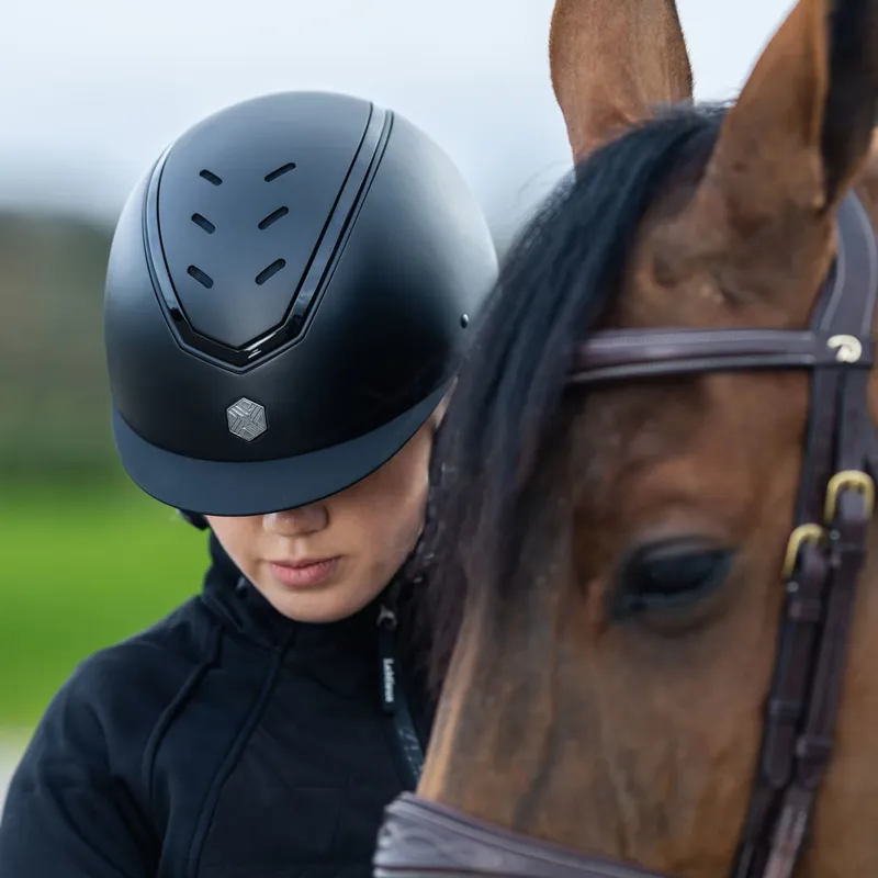 Charles Owen EQx Kylo Riding Hat - Black Matte/Black Gloss-2