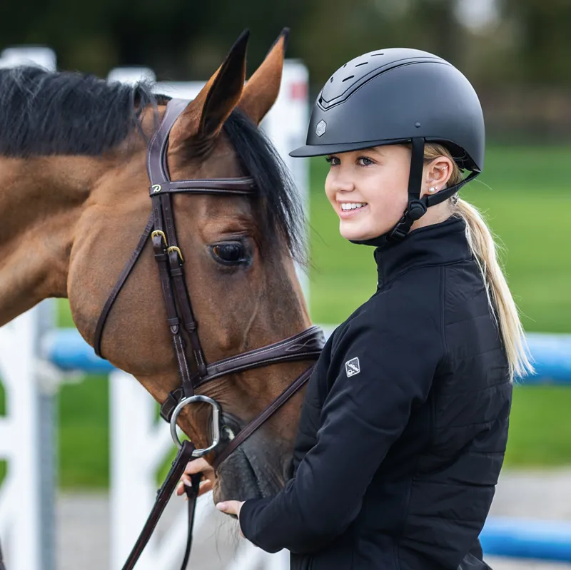 Charles Owen EQx Kylo Riding Hat - Black Matte/Black Gloss-3
