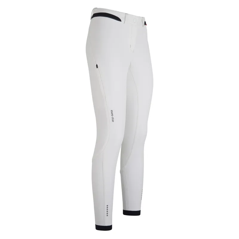 Euro-Star Equitation Queen Full Grip Ladies Breeches - White