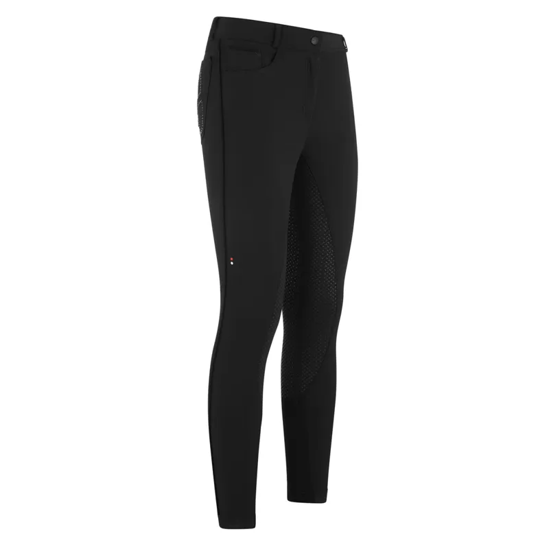 Euro-Star Indigo Diamond Full Grip Ladies Breeches - Black - UK16