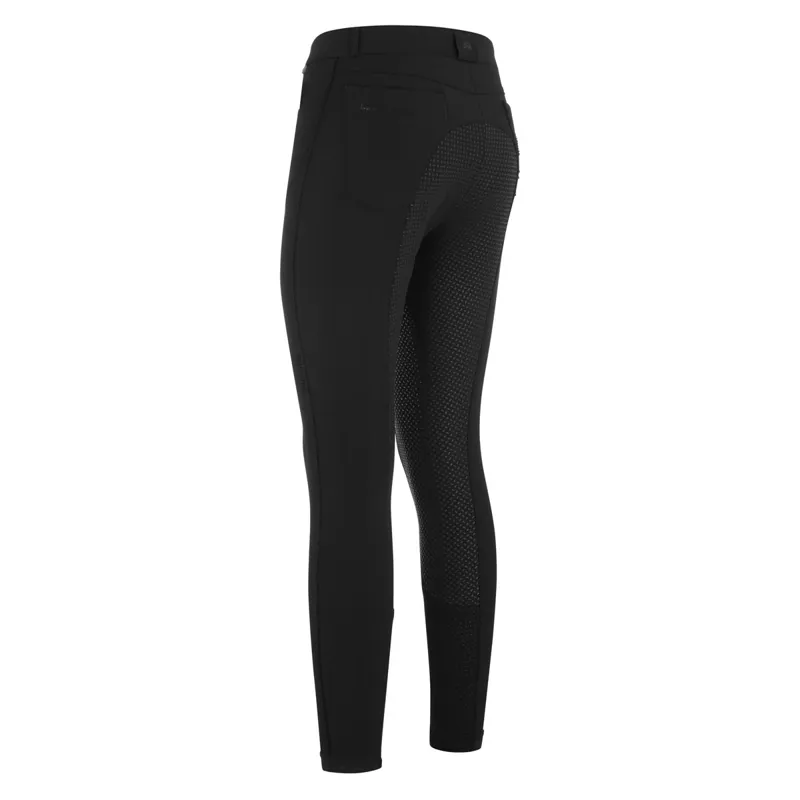 Euro-Star Indigo Diamond Full Grip Ladies Breeches - Black - UK16-1