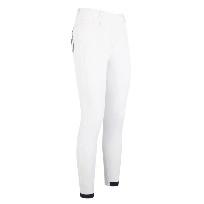 Euro-Star Indigo Diamond Full Grip Competition Breeches - White - UK16