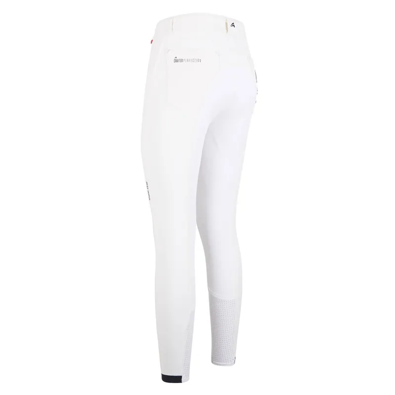 Euro-Star Indigo Diamond Full Grip Competition Breeches - White - UK16-1